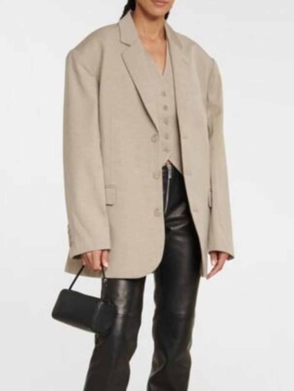 Frankie Shop Blazer Oversized Light Grey XS Small Gelso - Picture 2 of 14
